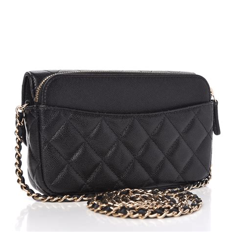 Chanel 2023 Quilted Flap Phone Holder w/ Chain 